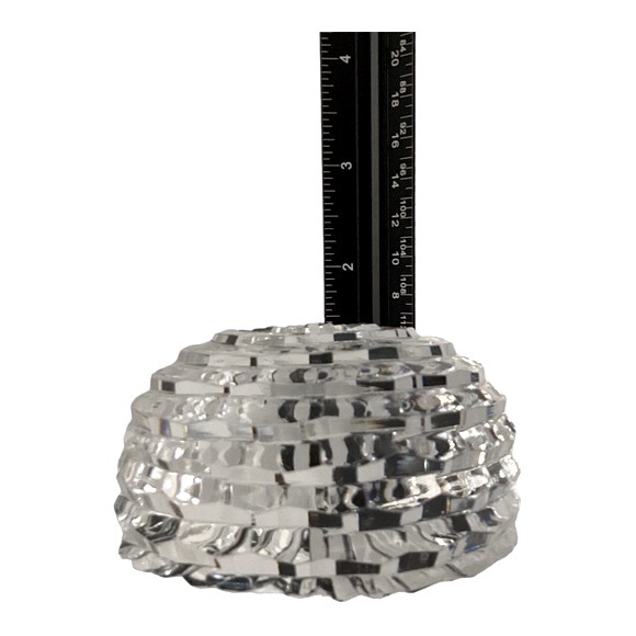 Domed Sculptured And Faceted Clear Lead Crystal Paperweight EUC - Picture 13 of 14